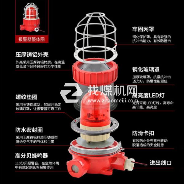 YS-BBJ-8W防爆聲光報(bào)警器 通電報(bào)警 顏色可選